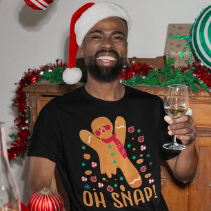 Camiseta Navidades divertidos, Gingerbread Oh Snap!