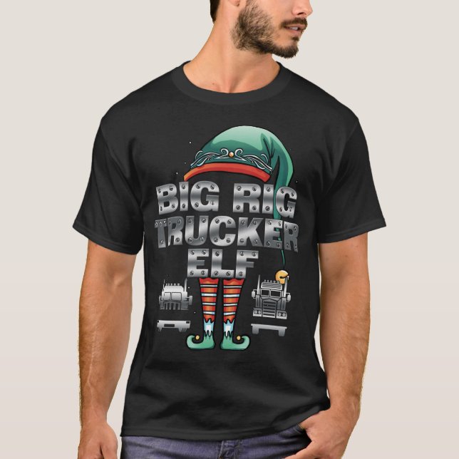 Camiseta Navidades divertidos: gran camioneta RIG TRUCKER E (Anverso)