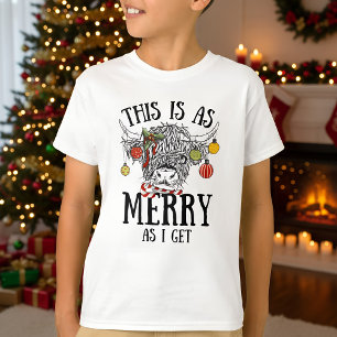 Camiseta Navidades divertidos Highland Cow