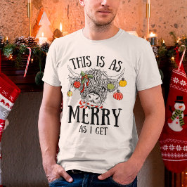Camiseta Navidades divertidos Highland Cow