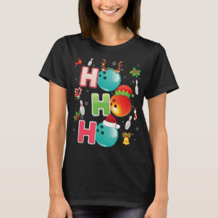 Camiseta Navidades divertidos Ho Ho Ho Ho Bowling Pajama Sa