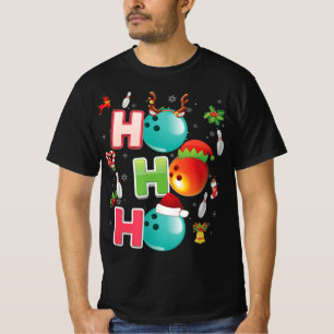Camiseta Navidades divertidos Ho Ho Ho Ho Bowling Pajama Sa