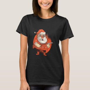 Camiseta Navidades divertidos Hunter Deer Hunter Santa Clau