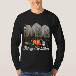 Camiseta Navidades divertidos iluminan Navidad Pajama Polar