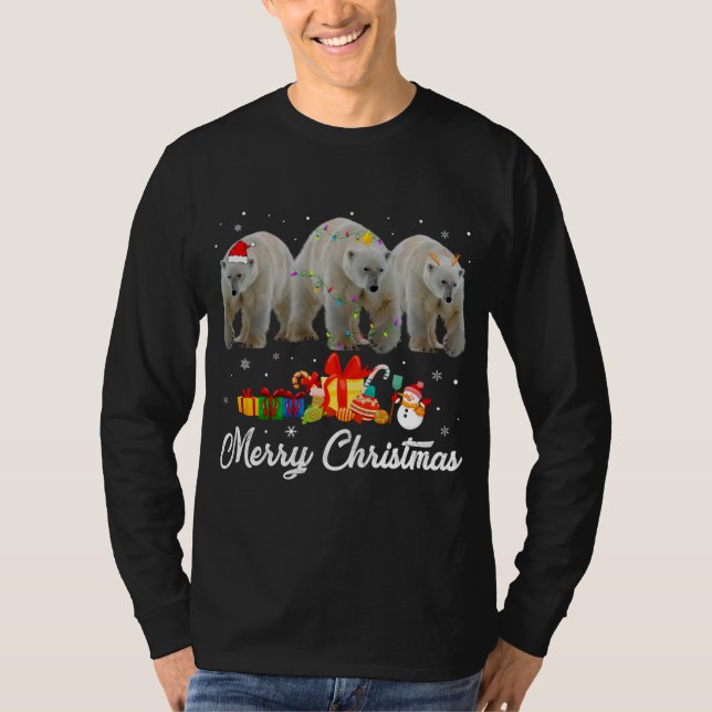 Camiseta Navidades divertidos iluminan Navidad Pajama Polar (Anverso)