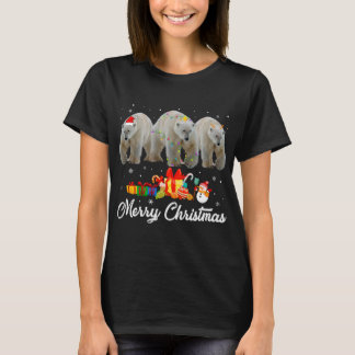 Camiseta Navidades divertidos iluminan Navidad Pajama Polar
