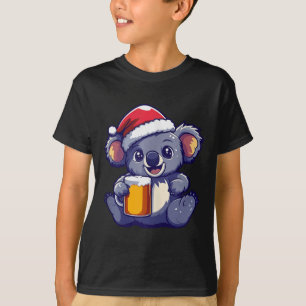Camiseta Navidades divertidos Koala con Beer Comic