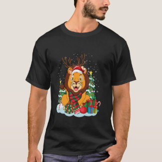 Camiseta Navidades divertidos león familia Santa Xmas Pajam
