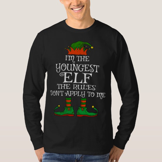 Camiseta Navidades divertidos más jóvenes de la familia de  (Anverso)