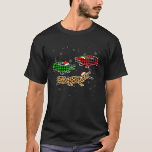 Camiseta Navidades divertidos Pajama Alligator Lover Xmas T