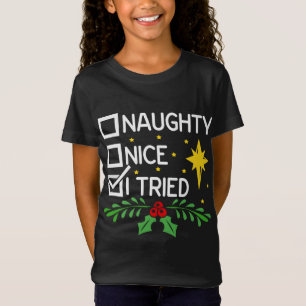 Camiseta Navidades divertidos Pajama Naughty Nice Gift