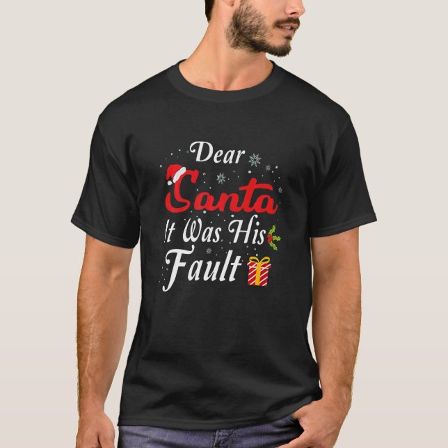 Camiseta Navidades divertidos Parejas Pajama Querido Papá N (Anverso)