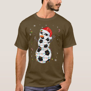 Camiseta Navidades divertidos pelean con Santa Snowman Xmas