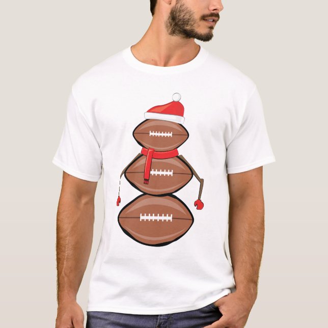 Camiseta Navidades divertidos pelean con Snowman (Anverso)