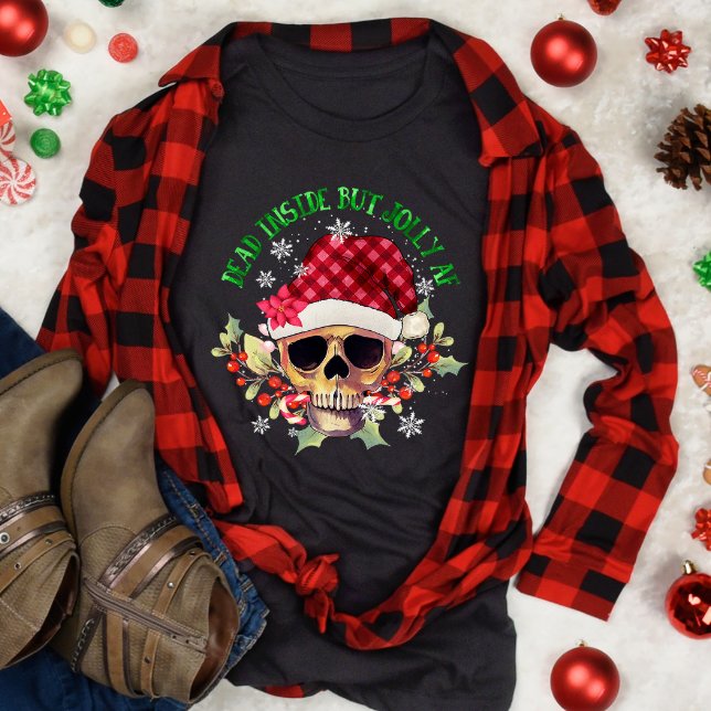 Camiseta Navidades divertidos pero Jolly Af Skull (Subido por el creador)