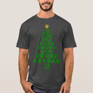 Camiseta Navidades divertidos Perro Paw Tree XMAS Perro Paw