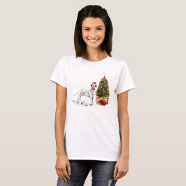 Camiseta Navidades divertidos: Perro y árbol dalmatianos