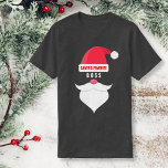 Camiseta Navidades divertidos Personalizado de jefe favorit<br><div class="desc">Dile a todos quién es el favorito de Santa. La camiseta muestra un Gorra de Santa Claus, bigote, barba y texto que dice "El jefe favorito de Santa" - o puedes rellenar el blanco . ... ... ... Enfermera, tío, papá, tía, mamá, ingeniero, amante del perro, etc. Personalizar el texto...</div>