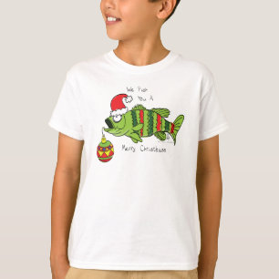 Camiseta Navidades divertidos Personalizado de pescado de p