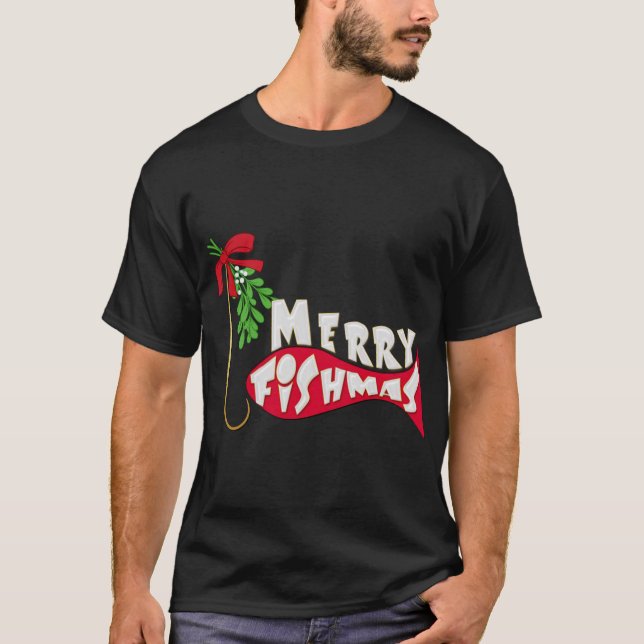 Camiseta Navidades divertidos pescando - Feliz Navidad (Anverso)