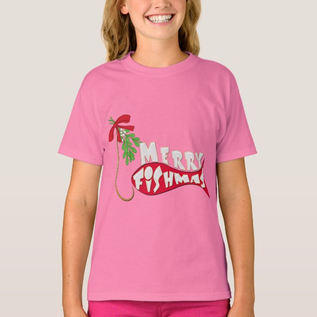 Camiseta Navidades divertidos pescando - Feliz Navidad (Anverso)