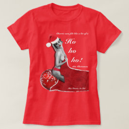 Camiseta Navidades divertidos pinup Hoe Chiste Damas Camise