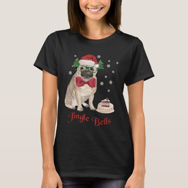 Camiseta Navidades divertidos Pug (Anverso)