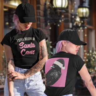Camiseta Navidades divertidos que creo en Santa Caws