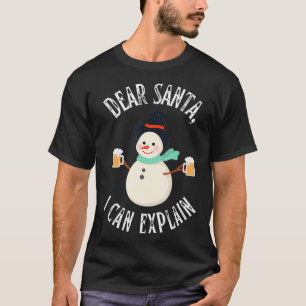 Camiseta Navidades divertidos: Querido Papá Noel, puedo exp