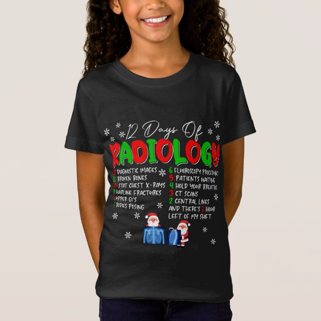 Camiseta Navidades divertidos Radiólogo 12 Días De Radiolog (Anverso)