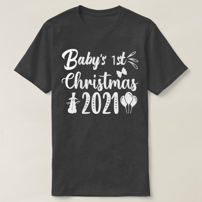 Camiseta navidades divertidos regalos Babys Primera Navidad (Diseño del anverso)
