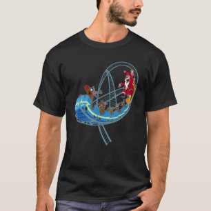 Camiseta Navidades divertidos Roller Coaster