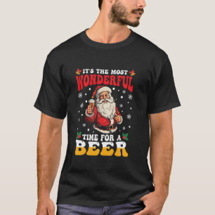 Camiseta Navidades divertidos Santa Beer Cerveza Maravillos