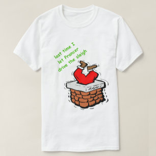 Camiseta Navidades divertidos, Santa Claus, se pone de cabe