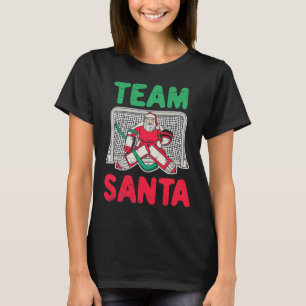 Camiseta Navidades divertidos Santa Ice Hockey Goaltender 2
