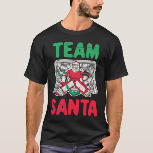 Camiseta Navidades divertidos Santa Ice Hockey Goaltender 2
