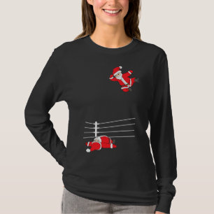 Camiseta Navidades divertidos Santa Wrestling Xmas