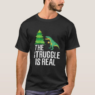 Camiseta Navidades divertidos Saurus Struggle Es Real Tree 