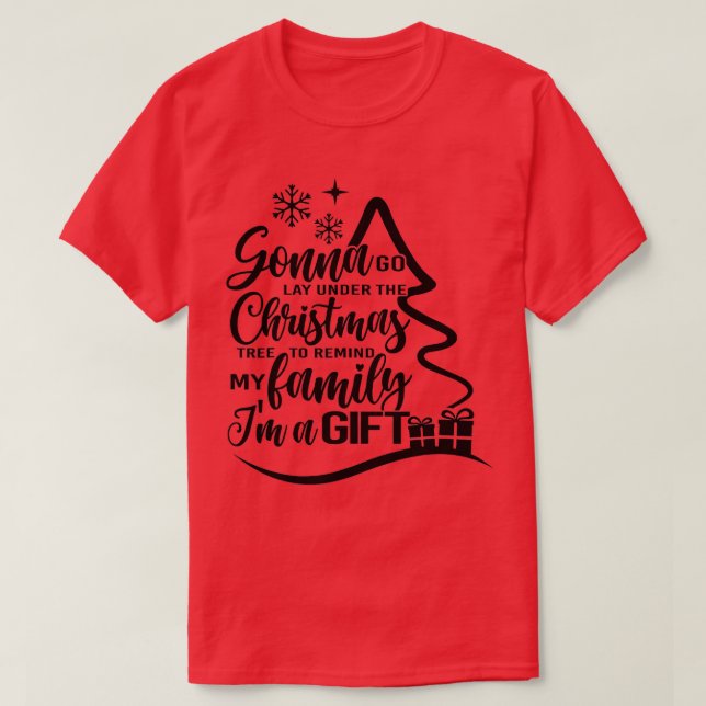 Camiseta Navidades Divertidos Se Irán Bajo El Árbol Para Ki (Diseño del anverso)