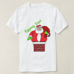 Camiseta Navidades divertidos Shirt Santa Claus Eggnog Diet