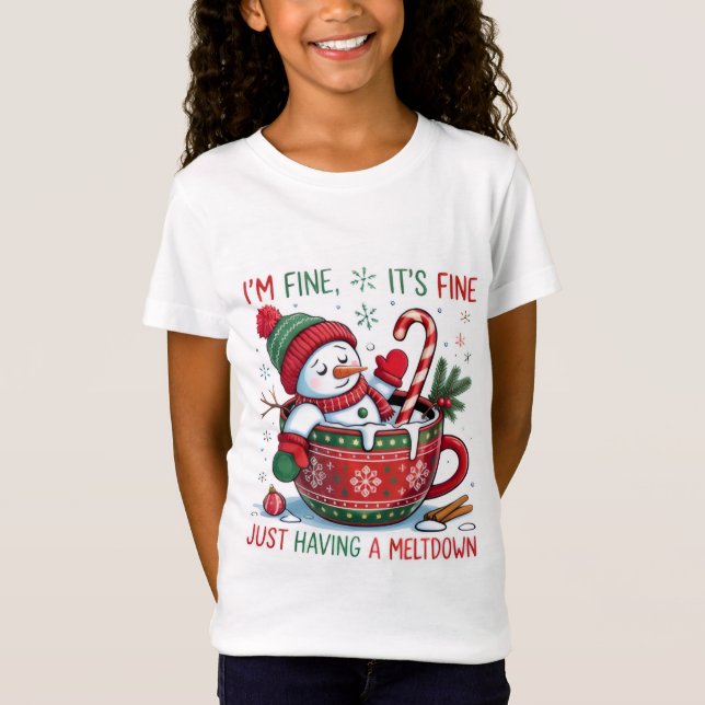 Camiseta Navidades divertidos Snowman (Anverso)