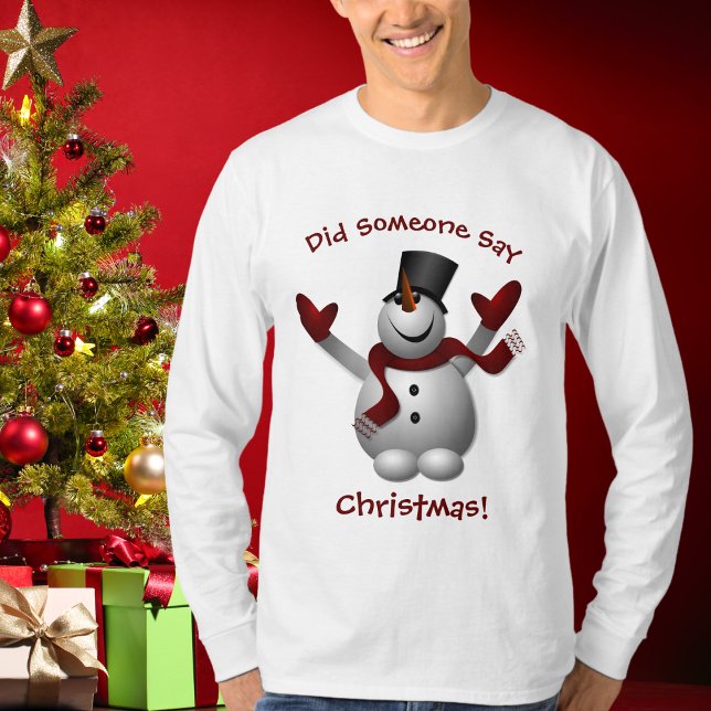 Camiseta Navidades divertidos Snowman T-Shirt (Funny Christmas Snowman T-Shirt)