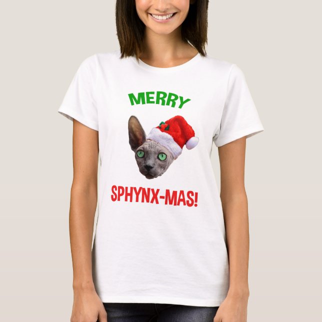 Camiseta Navidades divertidos Sphynx-Mas Sphynx Cat Lover (Anverso)