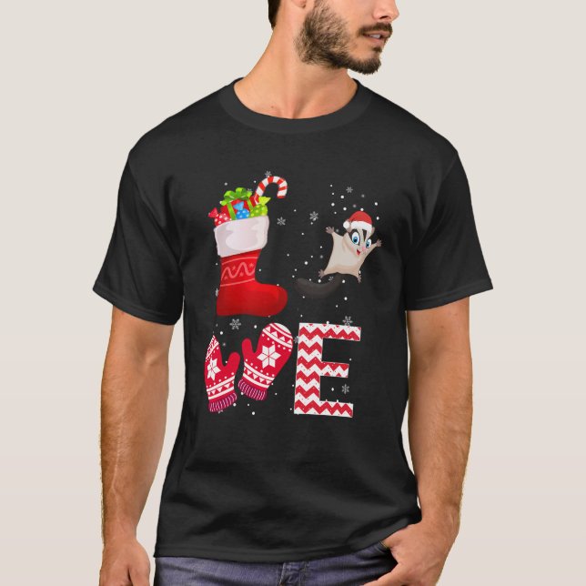Camiseta Navidades divertidos Sugar Glider Lover Regalos Su (Anverso)