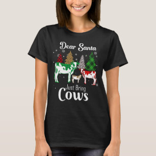 Camiseta Navidades divertidos: Vaca, Querido Papá Noel, Sól