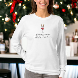Camiseta Navidades divertidos vitoreando con ciervos de San