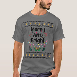 Camiseta Navidades divertidos y brillantes alumbran Navidad