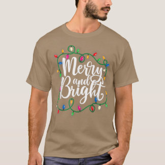 Camiseta Navidades divertidos y brillantes alumbran Navidad
