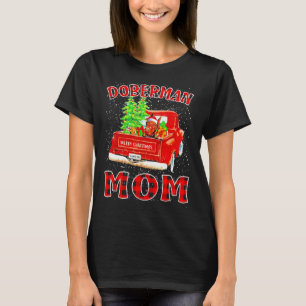 Camiseta Navidades Doberman Mom Gorra Santa Truck