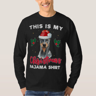 Camiseta Navidades Doberman Pinscher Pajama Santa Dog Lover